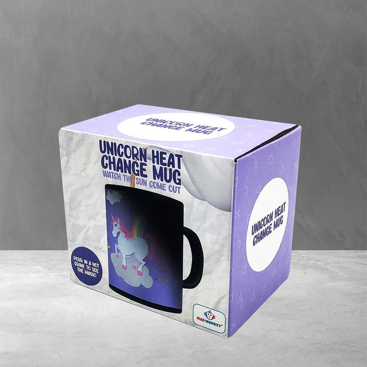 Actual product image Thumbs Up Mad Monkey mug "Unicorn" colour change 300ml black (300 ml, 1 x)