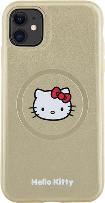 Immagine prodotto Hello Kitty HKHMN61PGHCKD iPhone 11 / Xr 6.1" złoty/oro custodia rigida in pelle Kitty Head MagSafe (Apple iPhone 11)