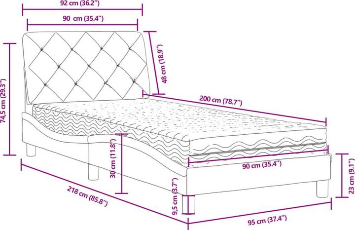 Image du produit VidaXL Julius (90 x 200 cm)