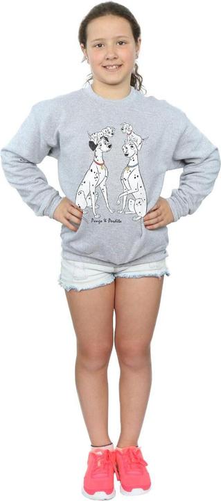 Produktbild Disney 101 Dalmatians Classic Pongo And Perdita Sweatshirt Mädchen (140, 146)