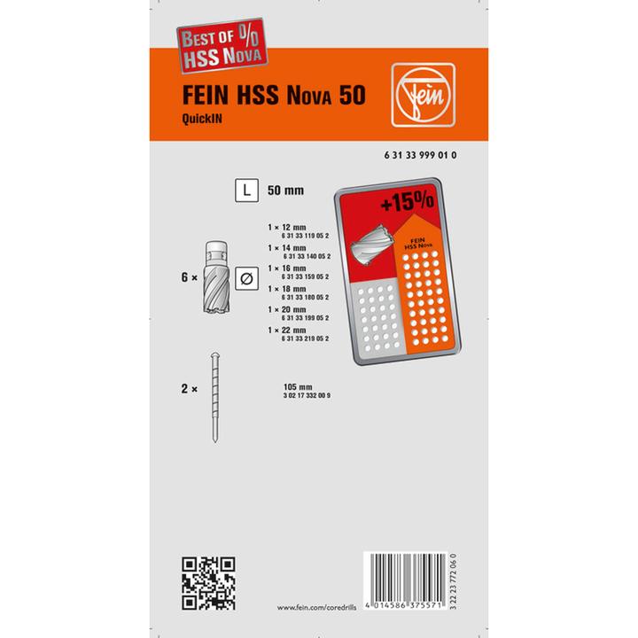 Immagine prodotto Fein Set di carotatrici 63133999010 1 S (22 millimetri)