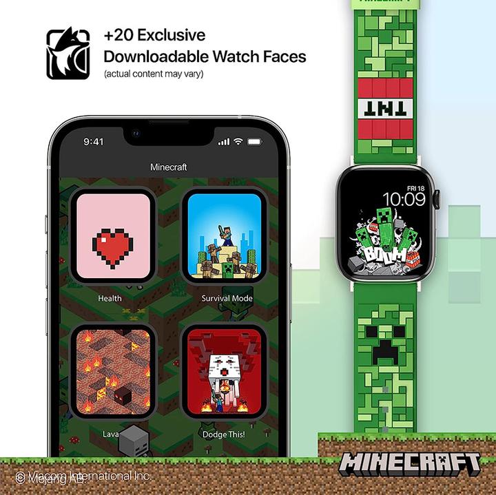 Produktbild Moby Fox Minecraft bracelet pour smartwatch Creeper (Silikon)