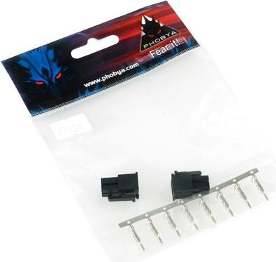 Actual product image Phobya ATX Power Connector 4Pin male, 2 pieces