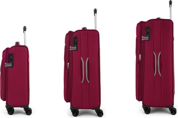 Actual product image Gabol Zambia 4-wheel suitcase set 3-piece with stretch fold (208 l, XL (from 140l))