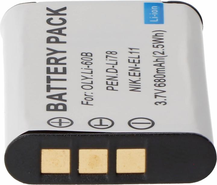 Actual product image Pentax Battery D-LI78, Optio M50, V20, W60 (Rechargeable battery)