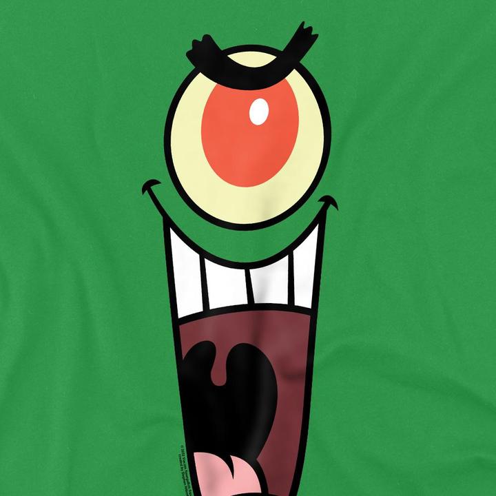 Immagine prodotto Spongebob Squarepants Maglietta Plankton Viso Uomo (XL)