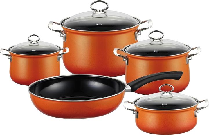 Image du produit Riess Set émail 5 pièces (28 cm, Cocotte + faitout, Émail)