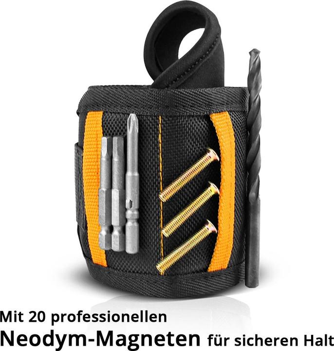 Produktbild Stahlwerk Magnet-Armband 2er Set für Heimwerker zur Befestigung am Handgelenk (2 x)