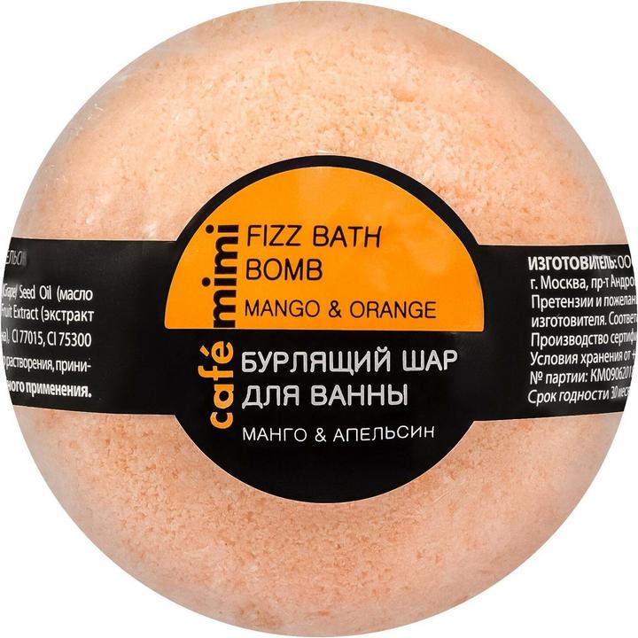 Image du produit Café Mimi Natural Cosmetics Bath Bubble Ball à la mangue et à l'orange 120g