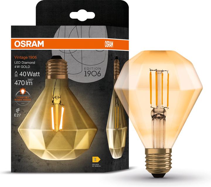 Image du produit Osram LED en forme de diamant (E27, 4.50 W, 470 lm, 1 x, E)