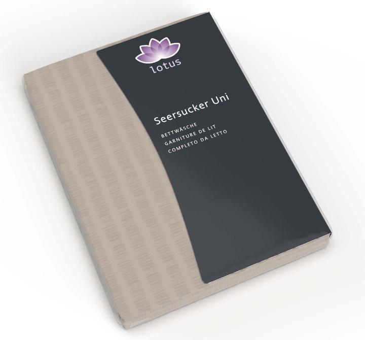 Produktbild Lotus Bettwaren Bettwäsche Satin Seersucker uni (Kopfkissenbezug, 65 x 65 cm)