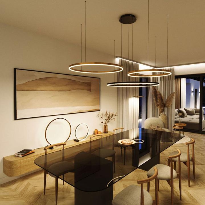 Produktbild s.luce Hängelampe Ring Schwarz Ø 150 | 120 | 100cm