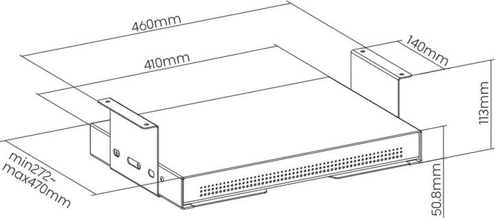 Actual product image Roline under-counter drawer with storage surface. slim