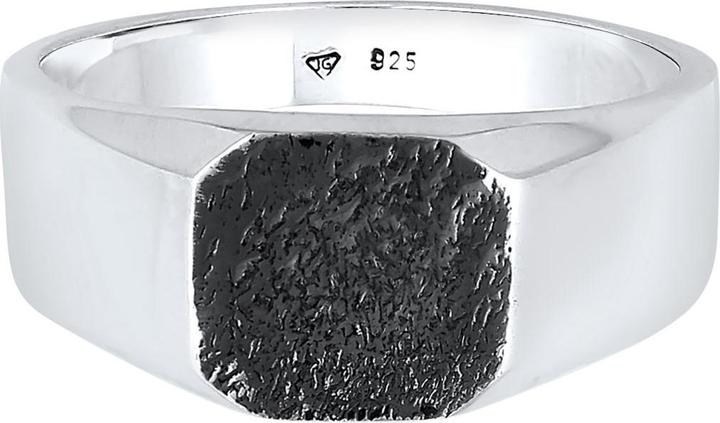 Produktbild Kuzzoi Ring Basic Siegelring Herren Quadrat Matt 925 Silber (54, 925 Silber)