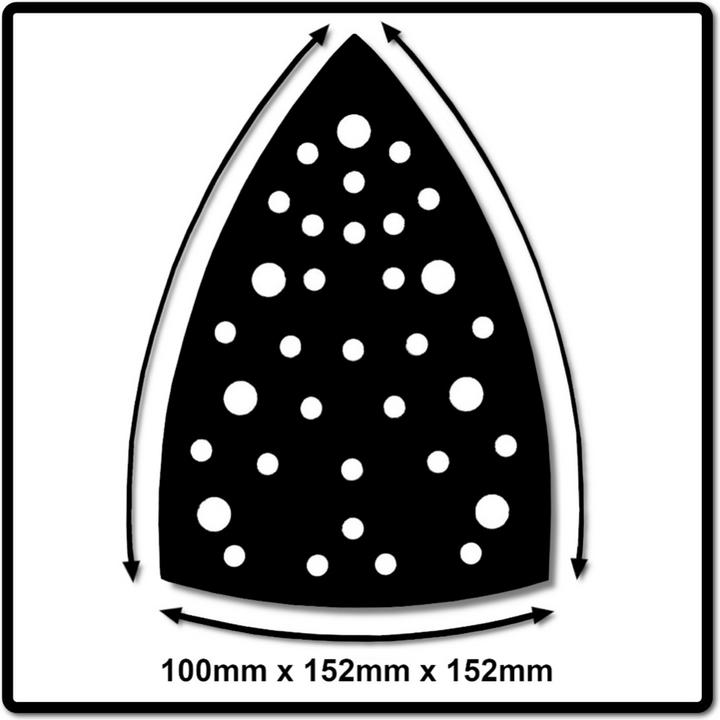 Image du produit Mirka Delta Coussin de protection 100x152x152mm Grip, 34 trous - 5 pièces. ( 8295902011 )