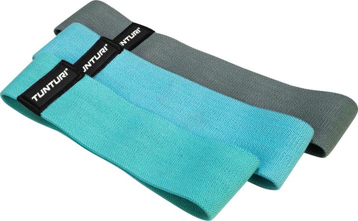 Immagine prodotto Tunturi Textil Resistance Band Widerstandsbänder 3er Set (0.30 m, Medio, Strong, Light)
