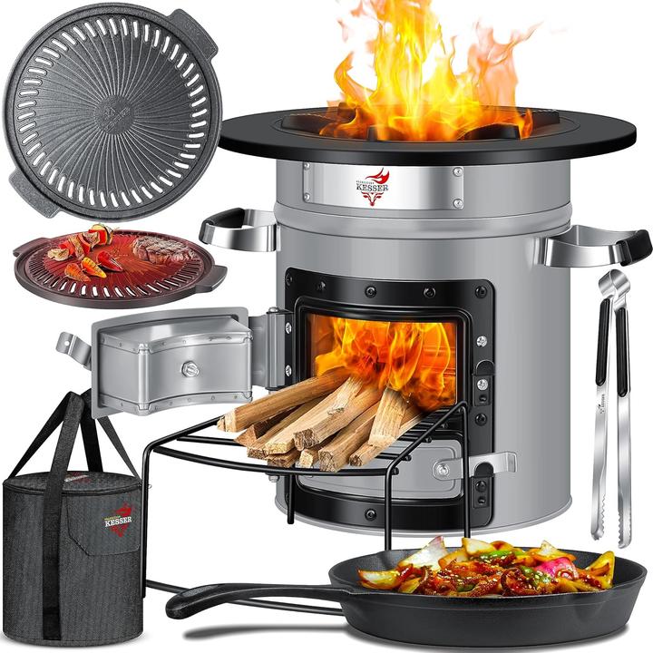 Actual product image Kesser Raketenofen mit Grillpfanne & Tragetasche