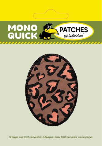 Image du produit Mono Quick Aufbügel-Flicken Herzen braun 6,4x8,8 cm 2 Stück (1 x)