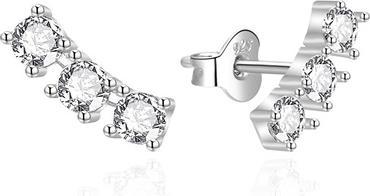 Agato - Elegant long earrings made of silver AGT-E031PW (Silber)