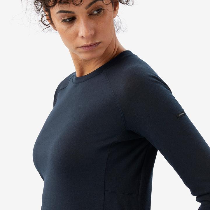 Actual product image Forclaz Merinoshirt Damen langarm - Merino Resist blau (L)