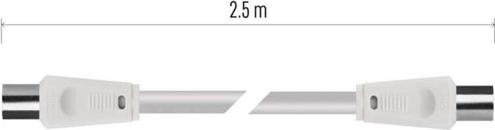 Actual product image Emos Antenna coaxial cable, shielded 2.5m - straight plug (Antenna cable)
