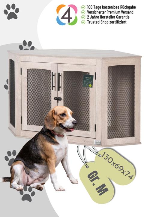 Actual product image Quapas! Dog Premium Hundehütte Indoor Corner (129x68x73) (Dog kennel)