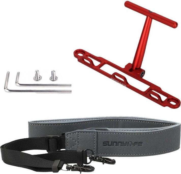 Actual product image Sunnylife Mount with strap for DJI RC / RC 2 controller (red) ZJ764-R (Drone remote control, DJI RC 2, DJI RC)
