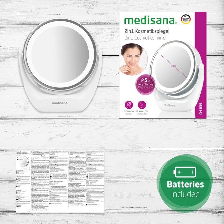 Image du produit Medisana CM 835 Miroir cosmétique 2en1, Ø 12 cm