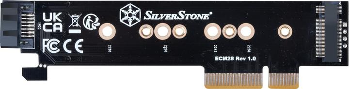 Actual product image Silverstone SST-ECM28 - 1x NVMe + 1x SATA M.2 SSD to PCI-E x4 1U adapter card
