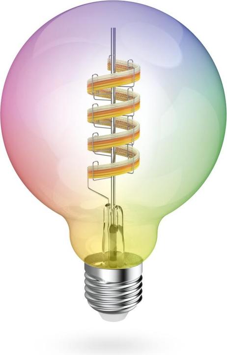 Actual product image Hama Smart LED lamp, Matter, E27, globe, filament G95, RGBW, dimmable, with app (E27, 4.90 W, 470 lm, 1 x, F)
