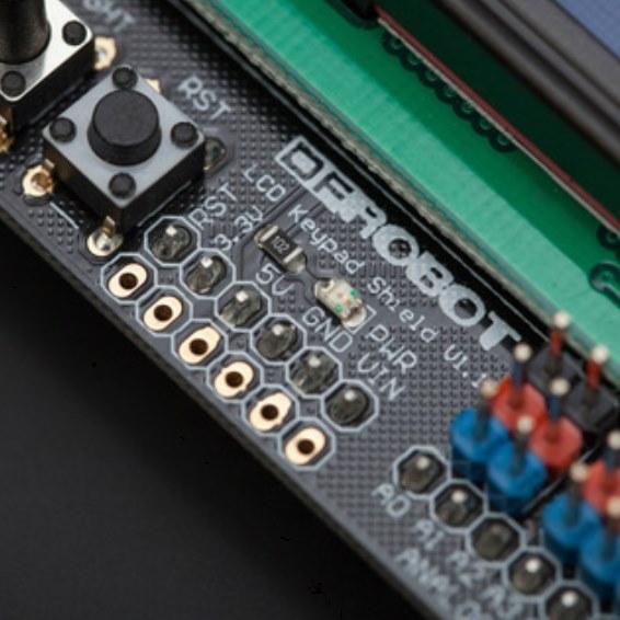 Actual product image DFRobot 1602 LCD Keypad Shield for Arduino