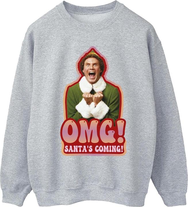 Actual product image Elf Mens Santa's Coming Sweatshirt (3XL)