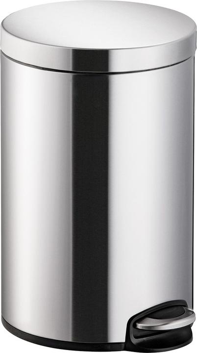 Produktbild Helit Tretabfalleimer the silent 25 x 40 cm (Ø x H) 12l Edelstahl/Kunststoff silber (12 l)