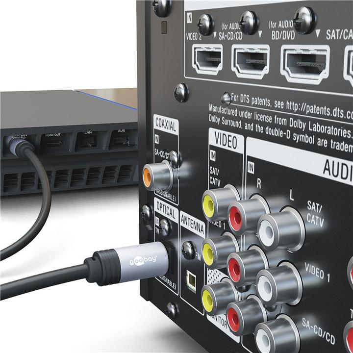 Image du produit Goobay Câble Toslink avec fiches métalliques (0.75 m, Haut de gamme, Optique)