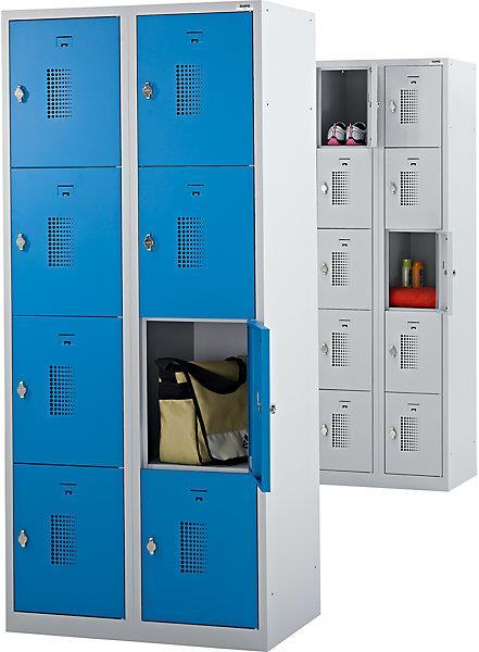 Immagine prodotto eurokraft basic Armadietto con perno girevole per lucchetto, 10 scomparti (80 cm, 180 cm)