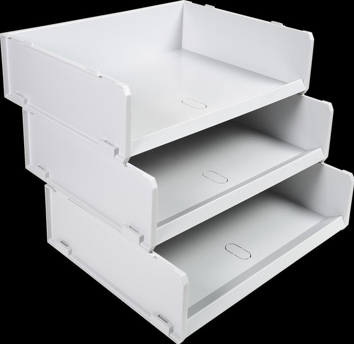 Image du produit Exacompta Corbeille à courrier Multitri Classic gris clair (A4+)