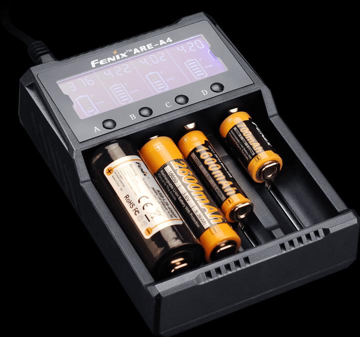 Image du produit Fenix Chargeur ARE-A4 (1 pcs, 14500, 16340, 18650, 26650, AA, AAA, Piles rechargeables + chargeur)