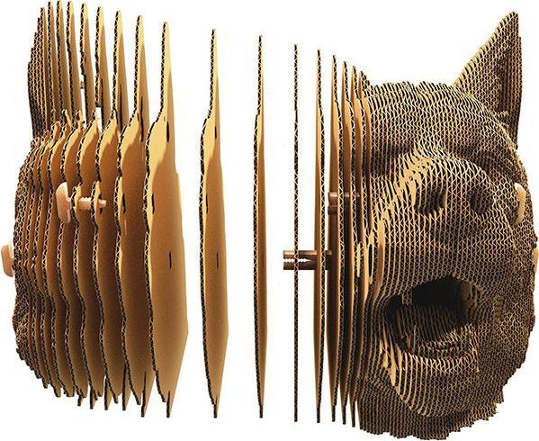 Image du produit Cartonic Loup - modèle 3D en carton
