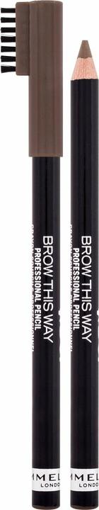Actual product image Rimmel London Rimmel - Brow This Way Brow Eyebrow Pencil with Brush 006 Brunette 0.25g (006 Brunette)