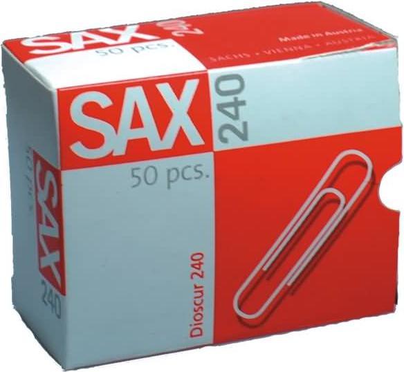 Produktbild SAX Büroklammer spitze Form 78mm Metall verzinkt 50 St./Pack. (50 x)