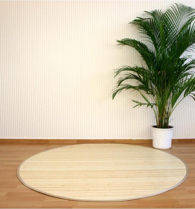 Image du produit Greendeco Tapis en bambou 150cm rond naturel (150 x 150 cm)