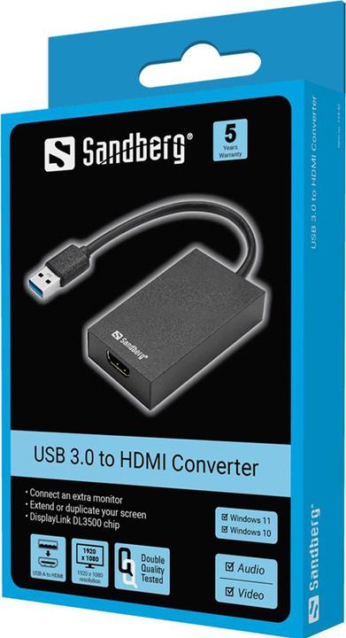 Image du produit Sandberg Convertisseur USB 3.0 vers HDMI