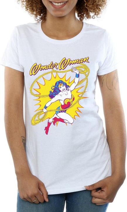 Actual product image Womens/Ladies Wonder Woman Leap Cotton T-Shirt (XXL)