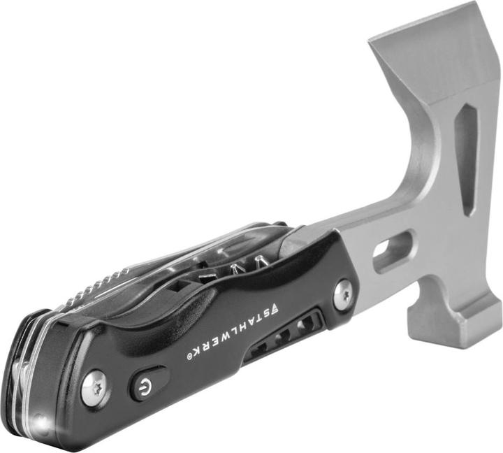 Actual product image Stahlwerk Multifunctional survival tool set with pocket knife LED torch