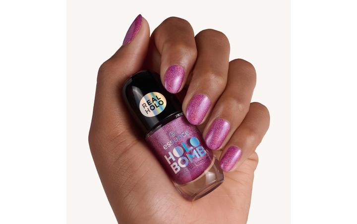 Produktbild essence Holo Bomb Effect Nail Lacquer 02 Holo Moly (02 Holo Moly, Farblack)