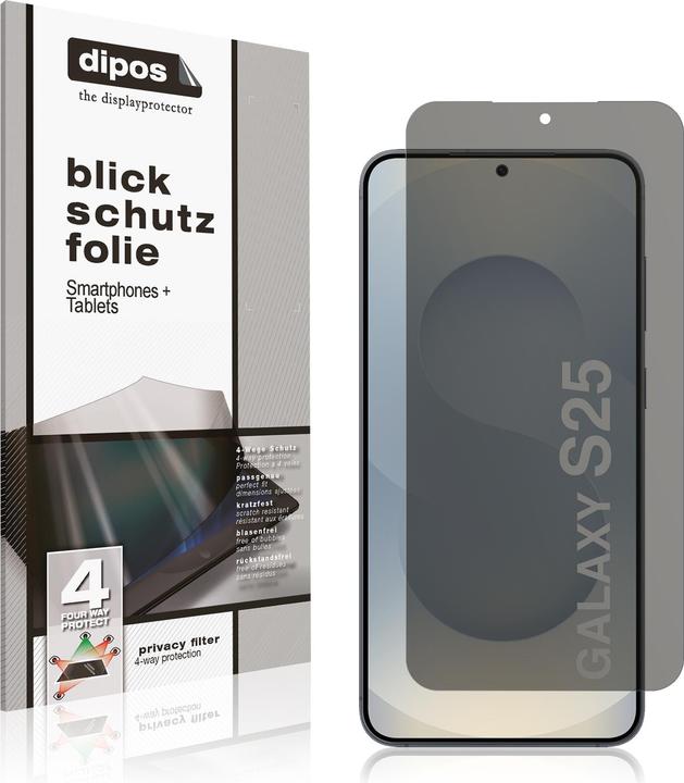 Produktbild Dipos Privacy Blickschutzfolie 4-Way (1 Stück, Samsung Galaxy S25)