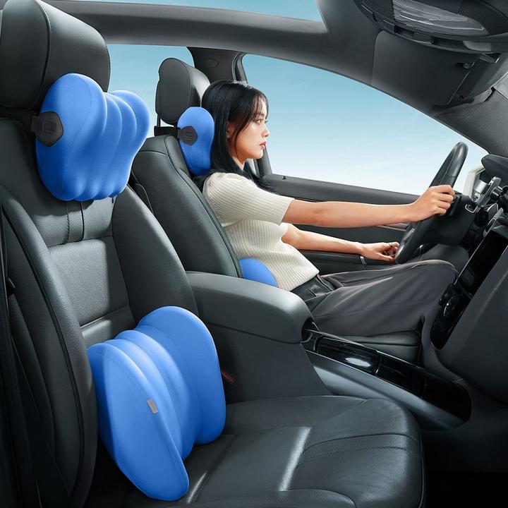 Image du produit Baseus Jedwabna lędźwiowa poduszka samochodowa ComfortRide Series (niebieski)