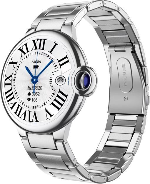 Produktbild EKO Connected Watch 5.0 mit Mikrofon und Stahlarmband mit Faltschliesse