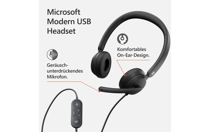 Image du produit Microsoft Casque USB moderne (Filaire, USB-A)