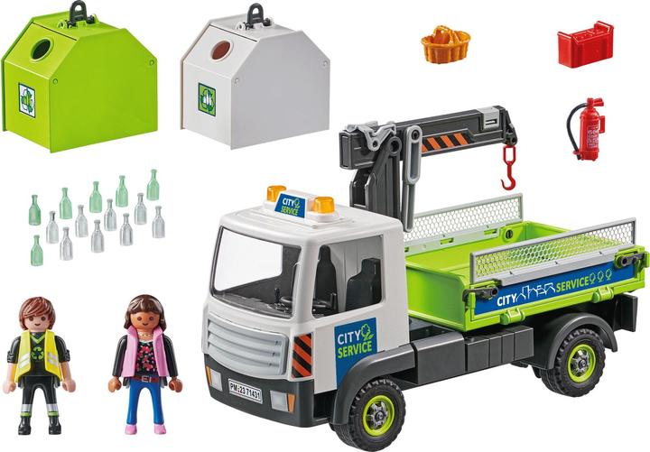 Image du produit Playmobil 71431 Camion de collecte de verre usagé avec conteneur (71431, Playmobil City Action)